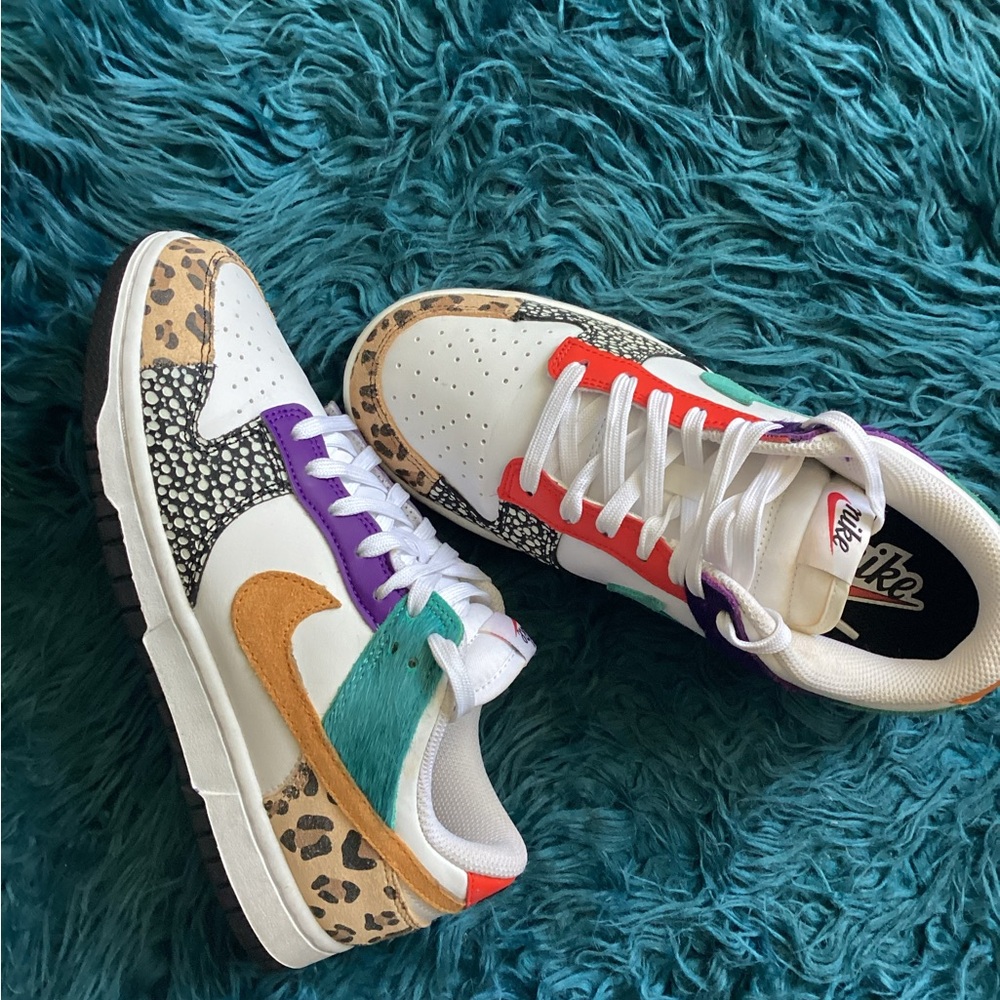 Nike Wild Print Sneakers with Colorful Accents…Safari Dunks
